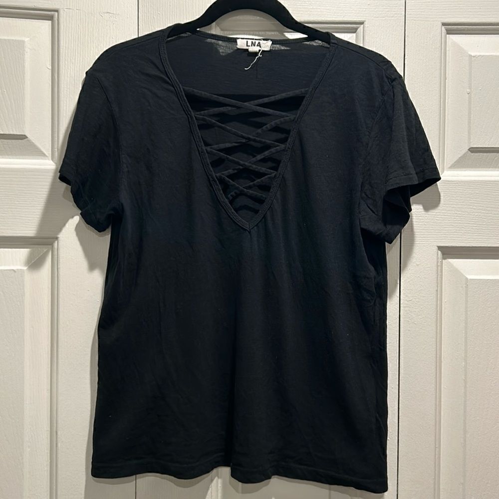 LNA Black T-Shirt, Size Medium